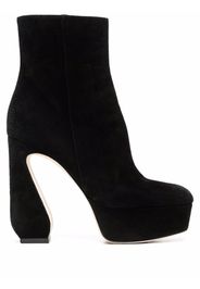 Si Rossi sculpted-heel platform boots - Nero