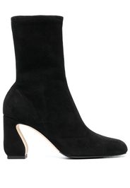 Si Rossi square-toe suede boots - Nero