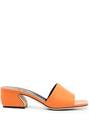 Si Rossi single-strap leather mules - Arancione