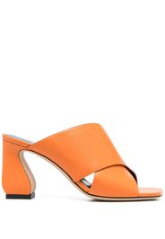 Si Rossi 80mm leather mules - Arancione