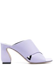 Si Rossi 80mm crossover-strap mules - Viola