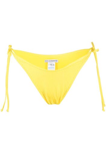 Sian Swimwear side-tie ribbed bikini bottoms - Giallo