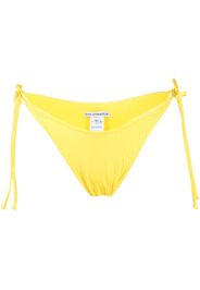 Sian Swimwear side-tie ribbed bikini bottoms - Giallo