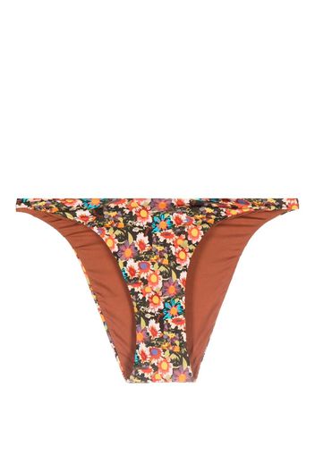 SIEDRES Liya floral-print bikini bottom - Verde