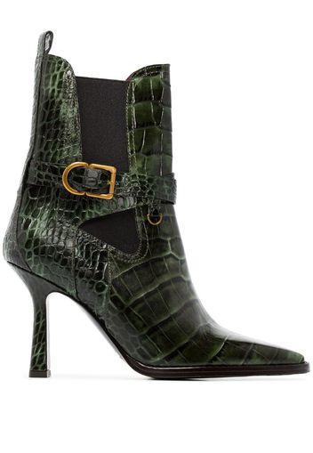 Naomy 90mm crocodile-effect boots