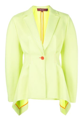 neon draped blazer