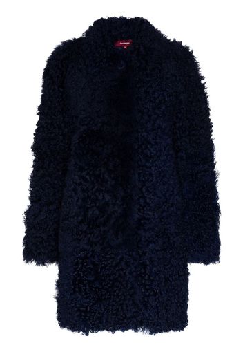 midnight blue Ripley shearling coat