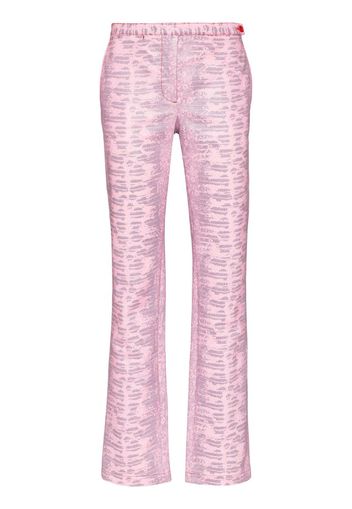 Karima lizard embossed trousers