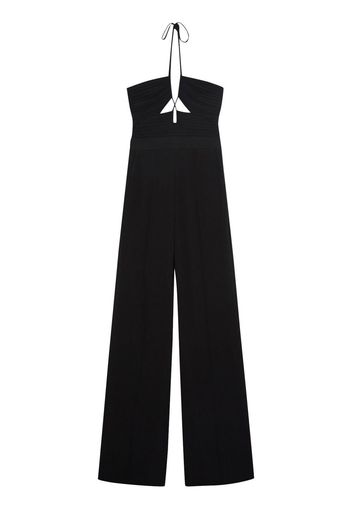Simkhai Gala plissé-detail jumpsuit - BLACK