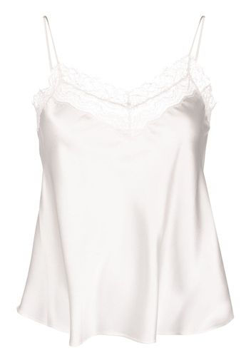 Simkhai Erika silk lace cami top - Bianco