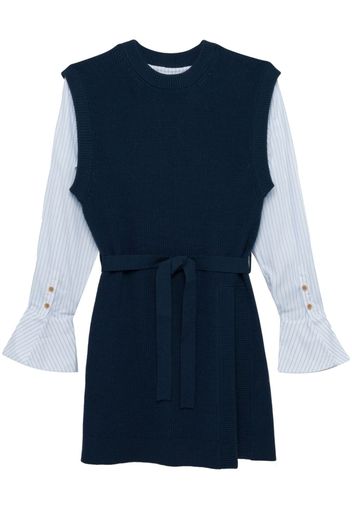 Simkhai Shai layered mini shirtdress - Blu