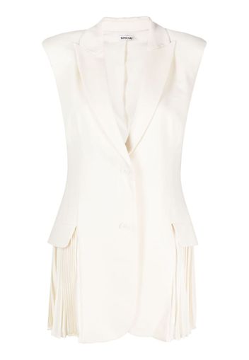 Simkhai single-breasted pleated vest - Toni neutri