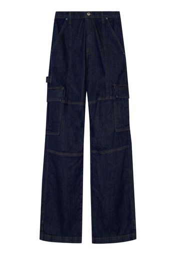 Simkhai Axelle high-rise cargo trousers - Blu