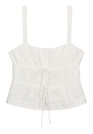 Simkhai Abilene pintuck top - Bianco