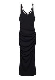 Simkhai Darian ruched ribbed midi dress - Nero