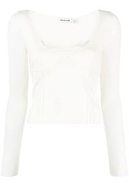 Simkhai sweetheart-neck fine-knit top - Bianco