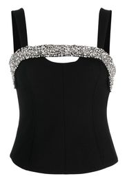 Simkhai crystal-embellished corset top - Nero