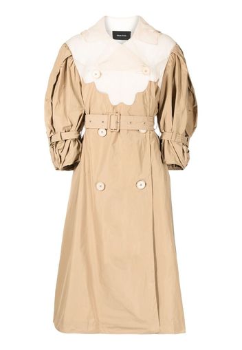 Simone Rocha Trench con maniche a palloncino - Marrone