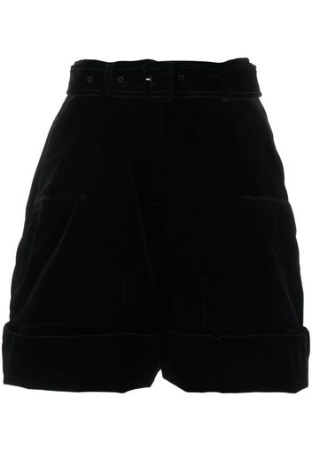 Simone Rocha high-waisted velvet shorts - Nero