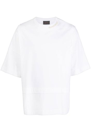 Simone Rocha T-shirt a strati con decorazione in perle - Bianco