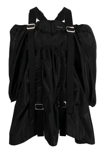 Simone Rocha buckle-detail taffeta dress - Nero