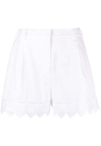 Simone Rocha lace-trim cotton shorts - Bianco