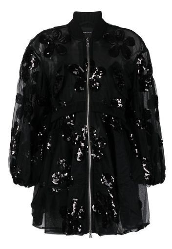 Simone Rocha Cappotto con paillettes - Nero