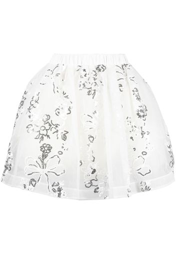Simone Rocha sequin-embroidered miniskirt - Bianco