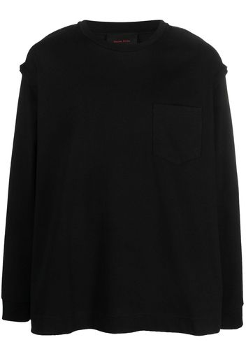 Simone Rocha patchwork-design cotton T-shirt - Nero