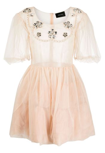 Simone Rocha rhinestone-embellished tule minidress - Rosa