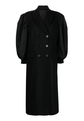 Simone Rocha double-breasted wool-blend coat - Nero