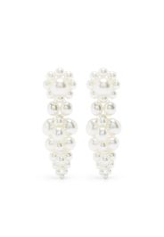 Simone Rocha Orecchini pendenti Mini Cluster con finte perle - Bianco