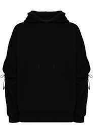 Simone Rocha drawstring cotton hoodie - Nero