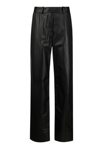 Simonetta Ravizza wide-leg leather trousers - Nero