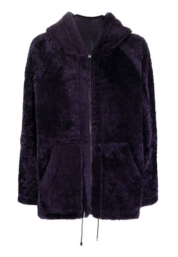 Simonetta Ravizza Adri hooded shearling jacket - Viola