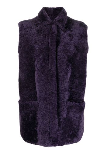 Simonetta Ravizza Gilet in shearling Houston - Viola