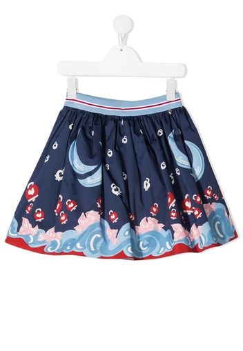 Simonetta all-over print skirt - Blu