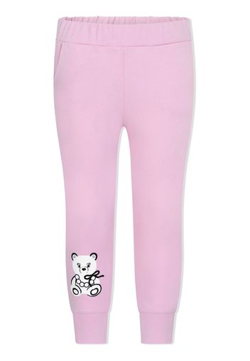 Simonetta teddy bear-print cotton leggings - Rosa