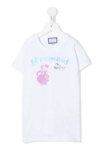 Simonetta 'Mermaid Girl' cotton T-shirt - Bianco