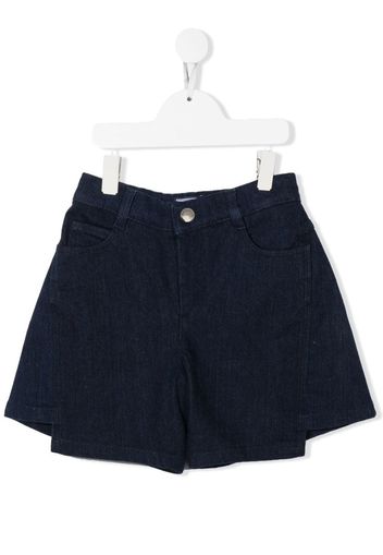 Simonetta high-low denim shorts - Blu