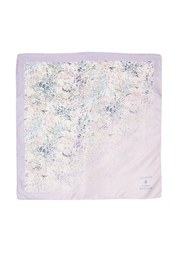 Simonetta silk floral-print scarf - Viola