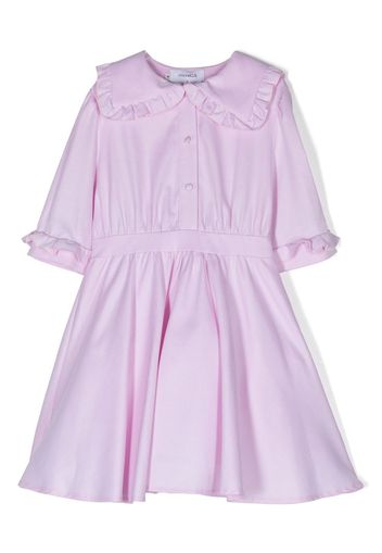 Simonetta ruffle-trim cotton shirtdress - Viola