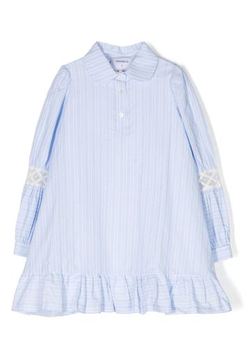 Simonetta ruffle-detail cotton dress - Blu