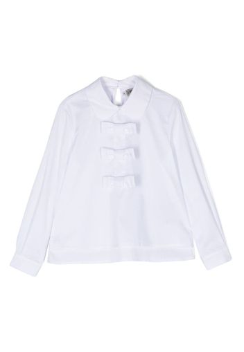 Simonetta bow-detail long-sleeve blouse - Bianco