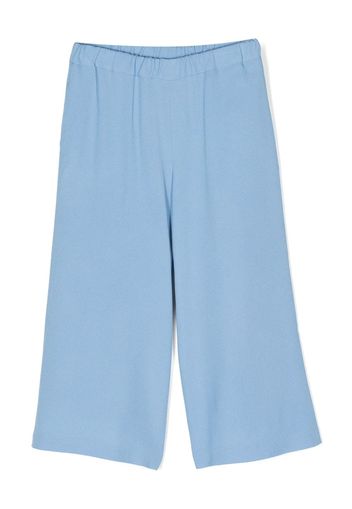 Simonetta elasticated wide-leg trousers - Blu