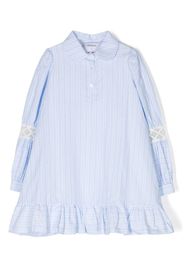 Simonetta ruffle-detail cotton dress - Blu