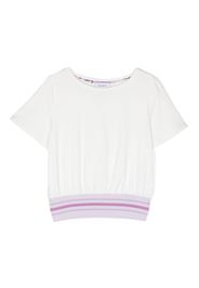 Simonetta elasticated-waistband jersey T-shirt - Bianco