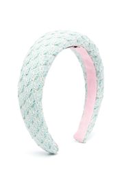 Simonetta padded tweed headband - Blu