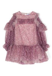 Simonetta ruffled floral-print cotton dress - Rosa