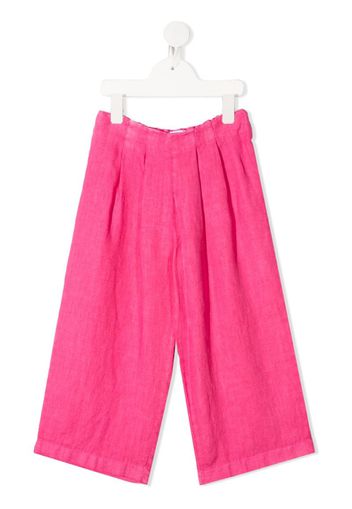 Pantaloni a gamba ampia crop